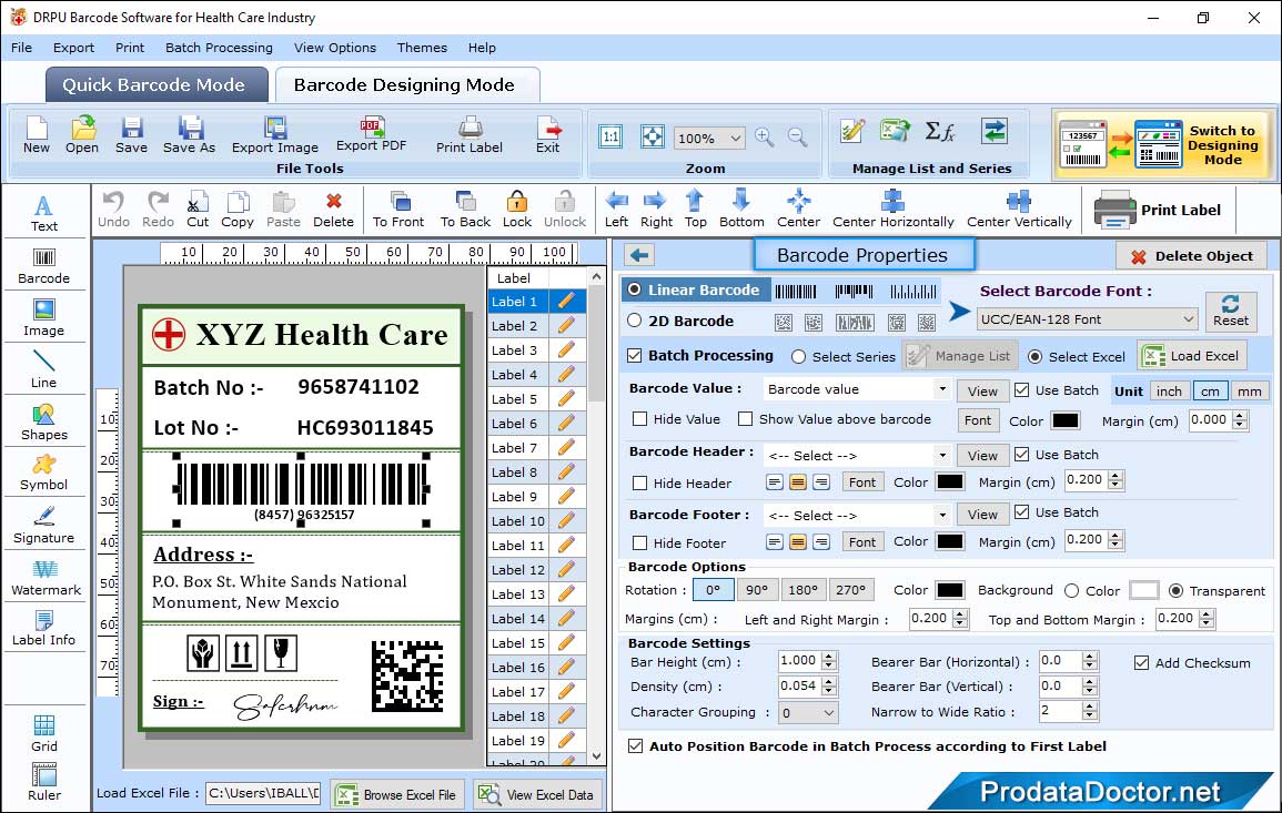 Barcode Properties