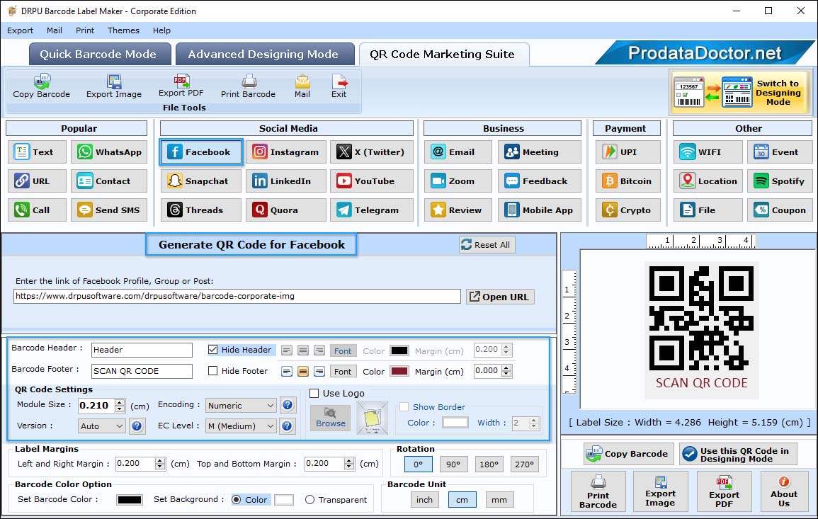 QR CODE Marketing Suite Mode Corporate Edition