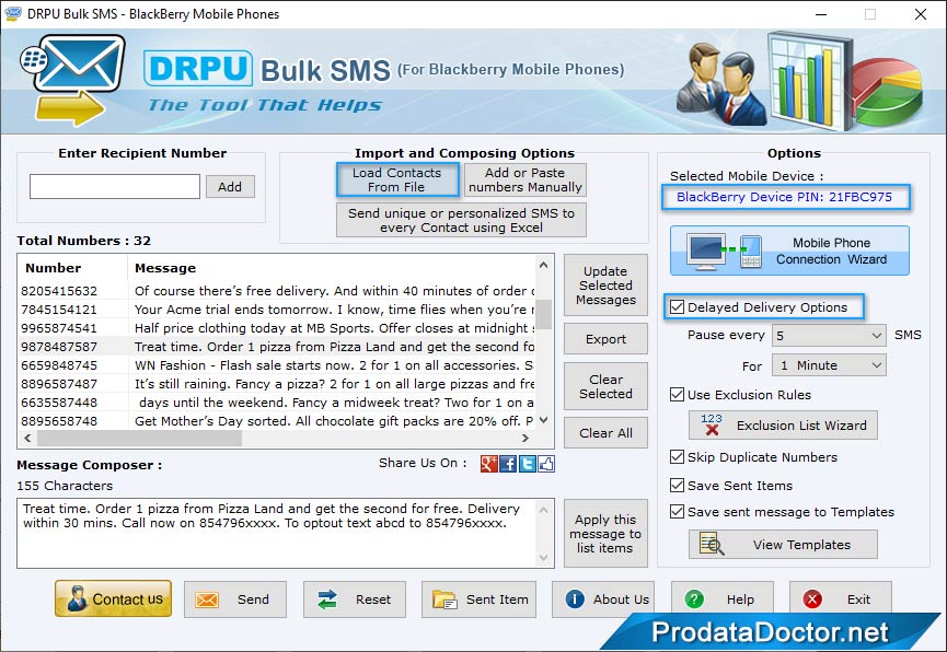 Bulk SMS Compose messages