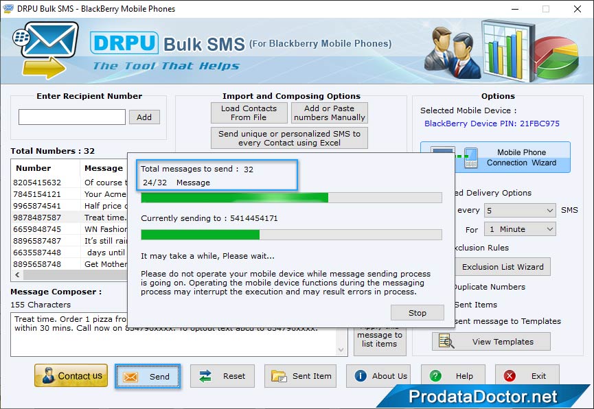 Bulk SMS Sending process