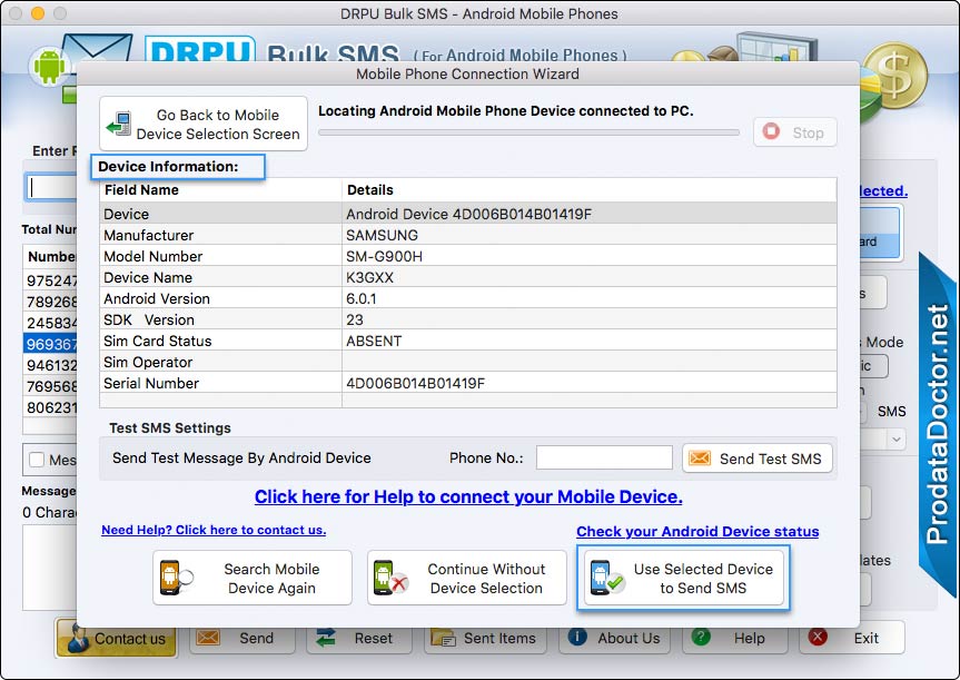 Mac Bulk SMS Software for Android Phones