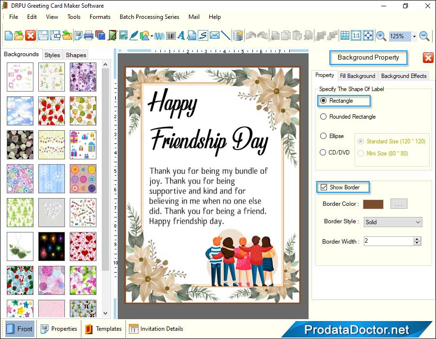 Greeting card background