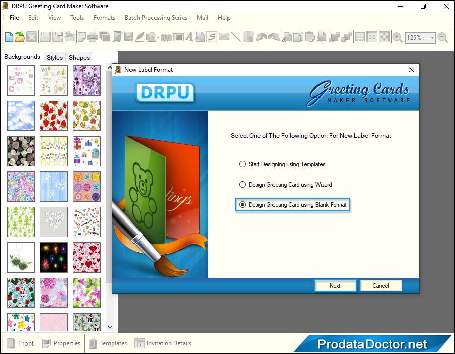 Greeting card maker software