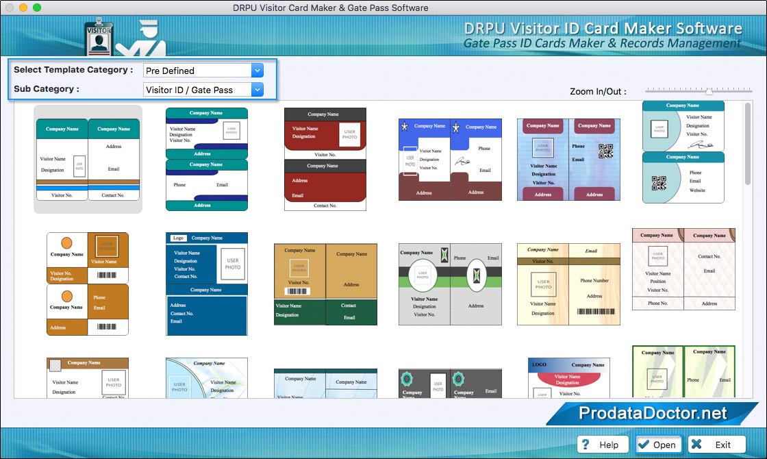 Choose Pre-defined Template