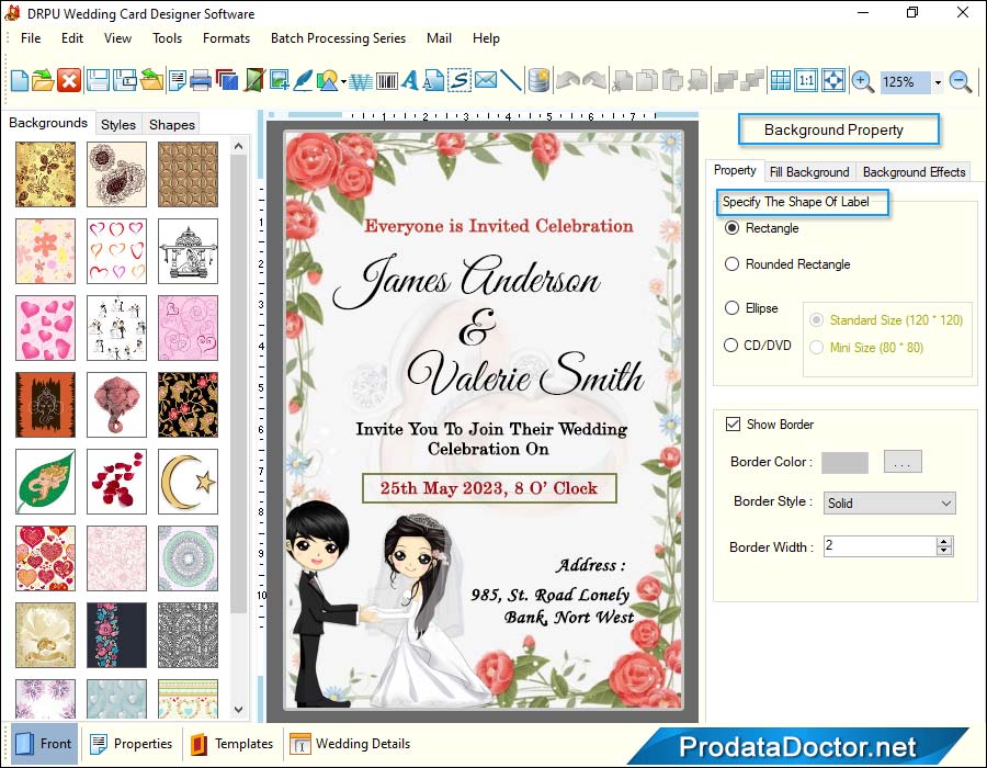 Wedding card maker software